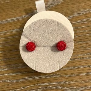 Hillberg & Berk Canadian Paralympic Team Red Sparkle Ball earrings.